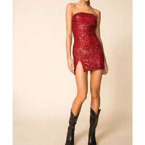 Superdown Revolve Irene Strapless Mini Dress